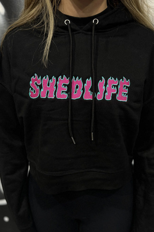 GIRLS Flame Cropped Hoodie
