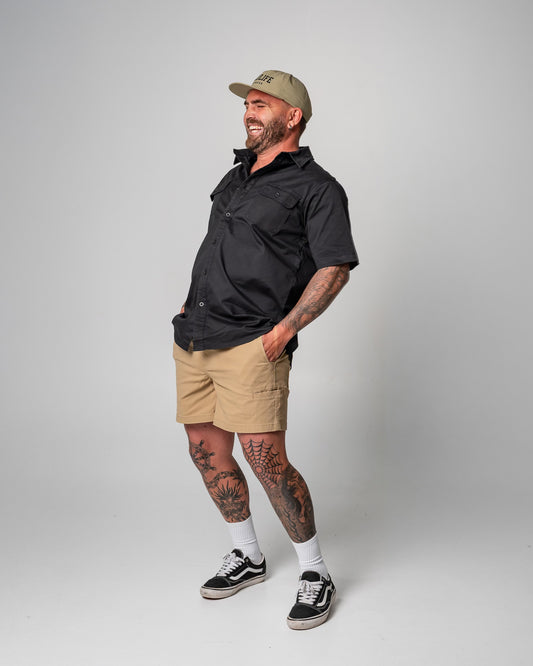 Short Sleeve Work Shirt (Black)