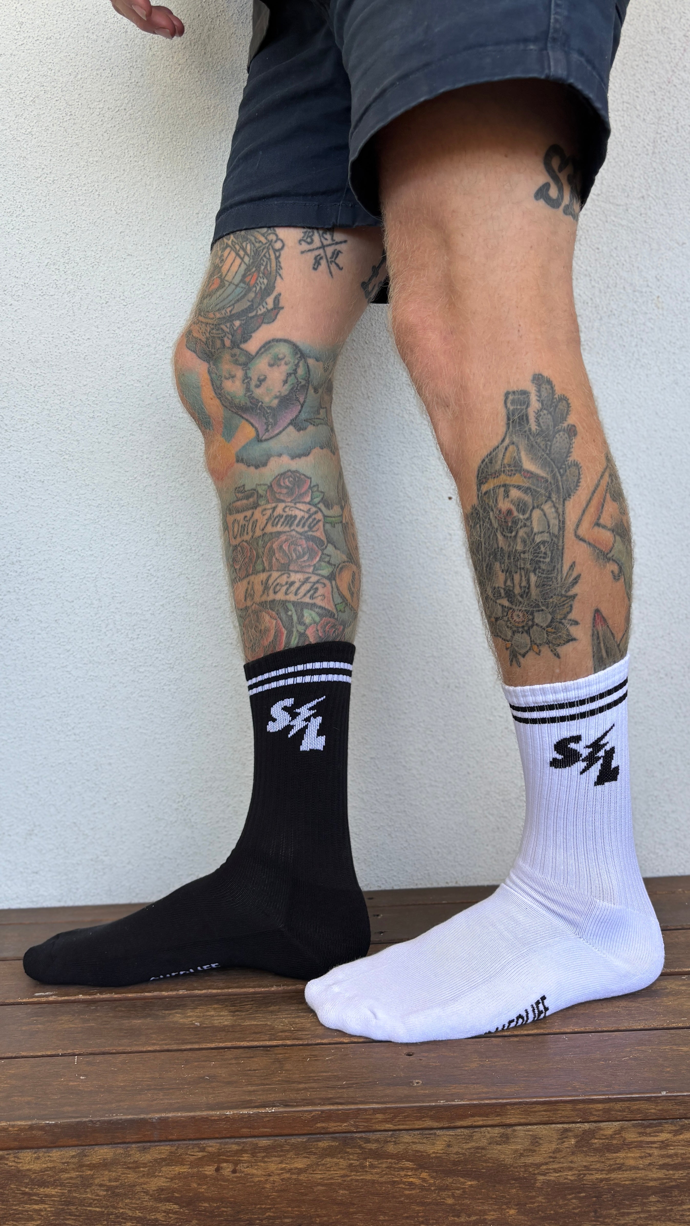 Lightning Socks - 2 Pack (Black & White Pairs)
