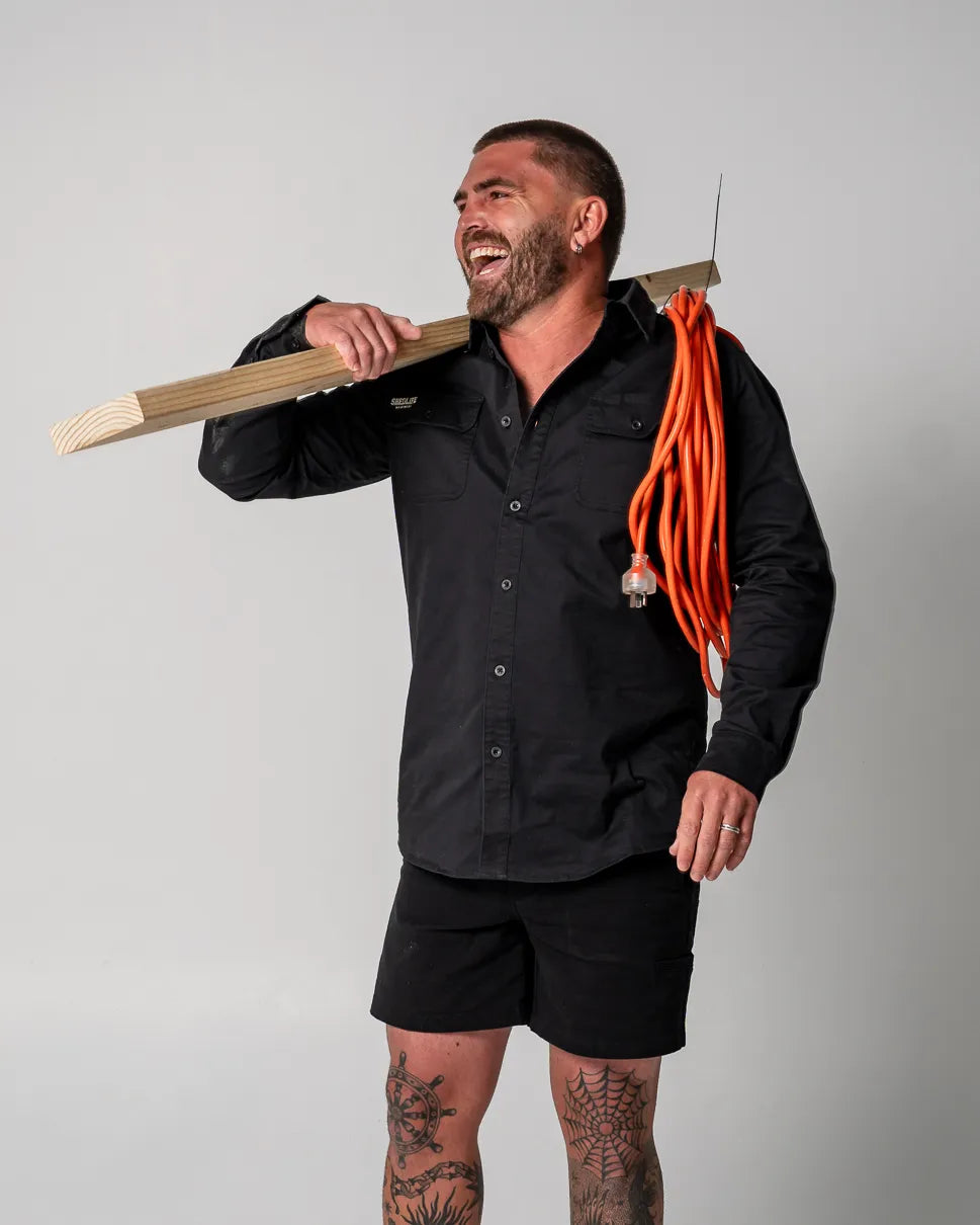 Long Sleeve Work Shirt (Black)