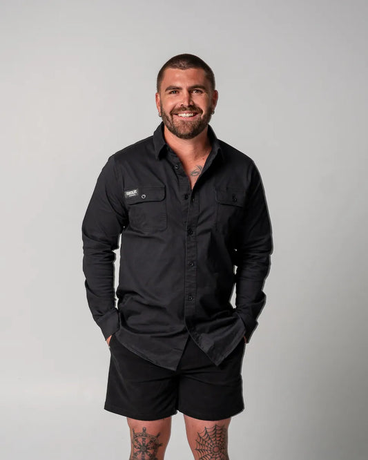Long Sleeve Work Shirt (Black)