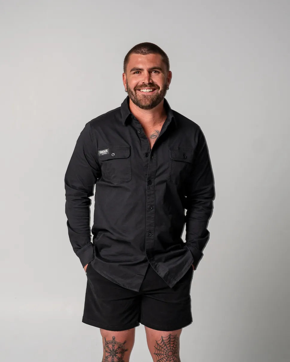 Long Sleeve Work Shirt (Black)