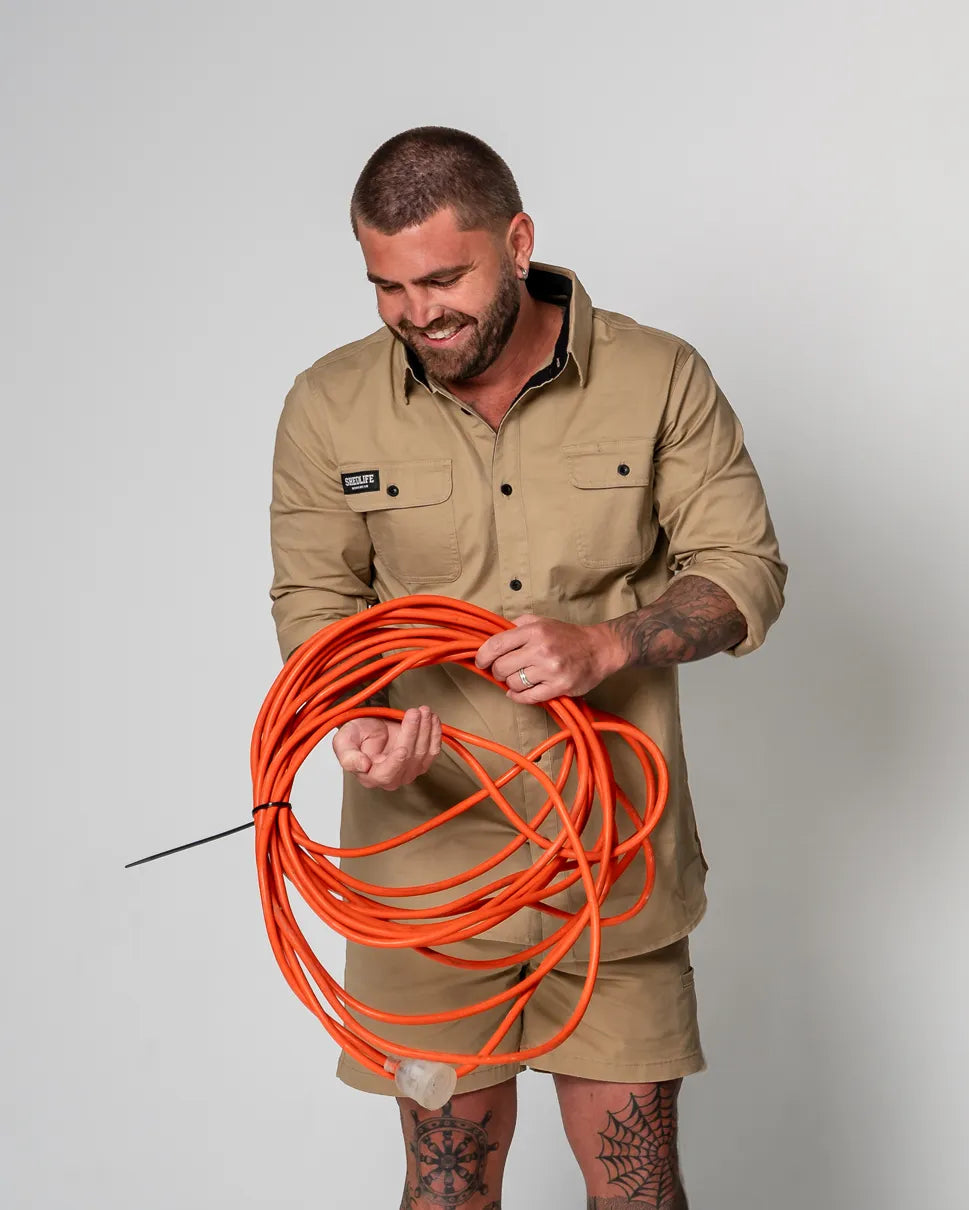 Long Sleeve Work Shirt (Khaki)