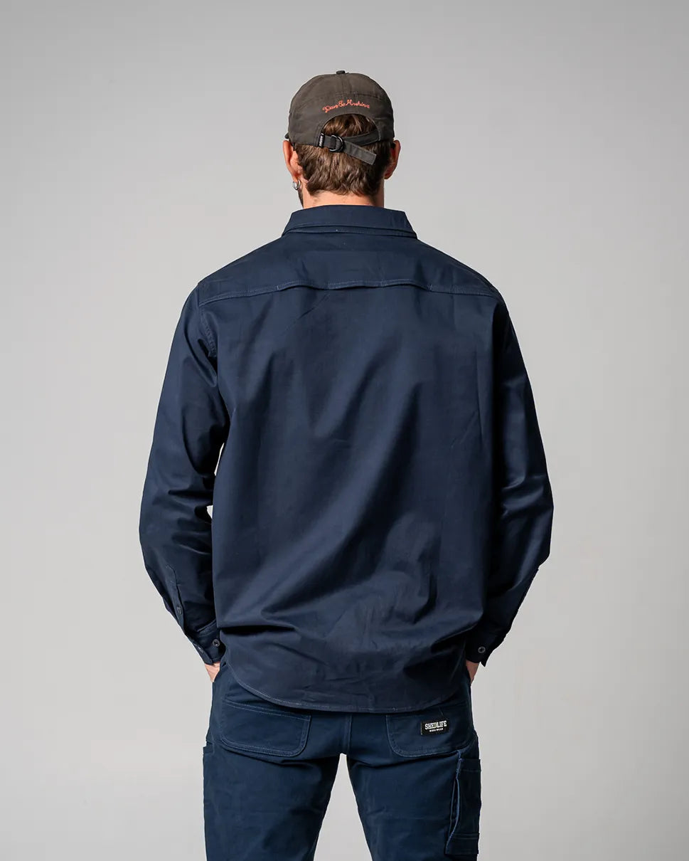 Long Sleeve Work Shirt (Navy)