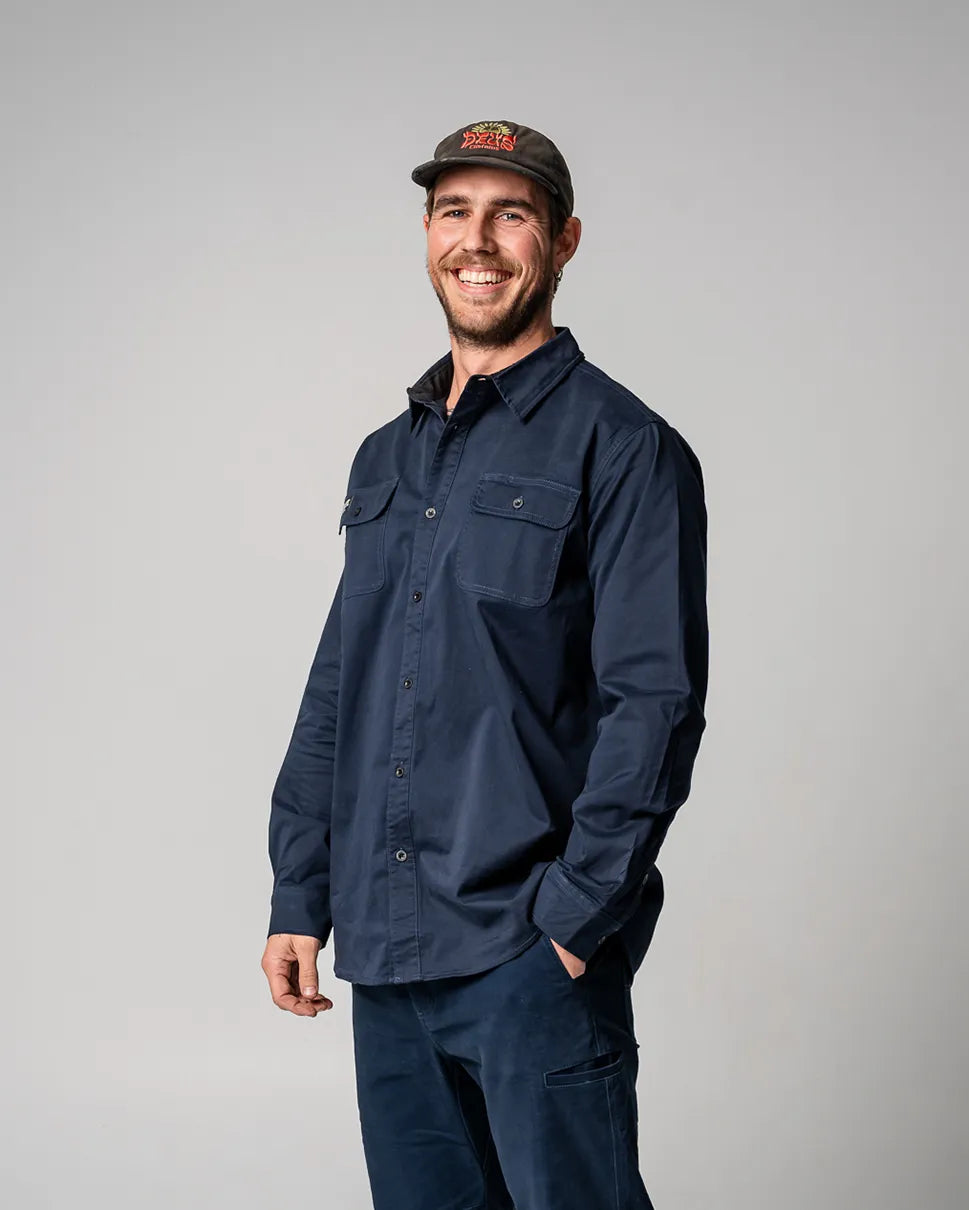 Long Sleeve Work Shirt (Navy)