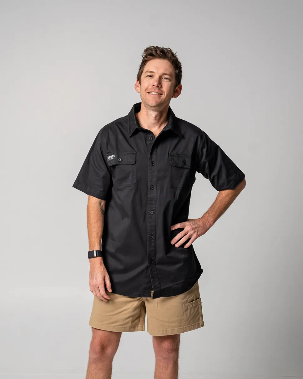 Short Sleeve Work Shirt (Black)