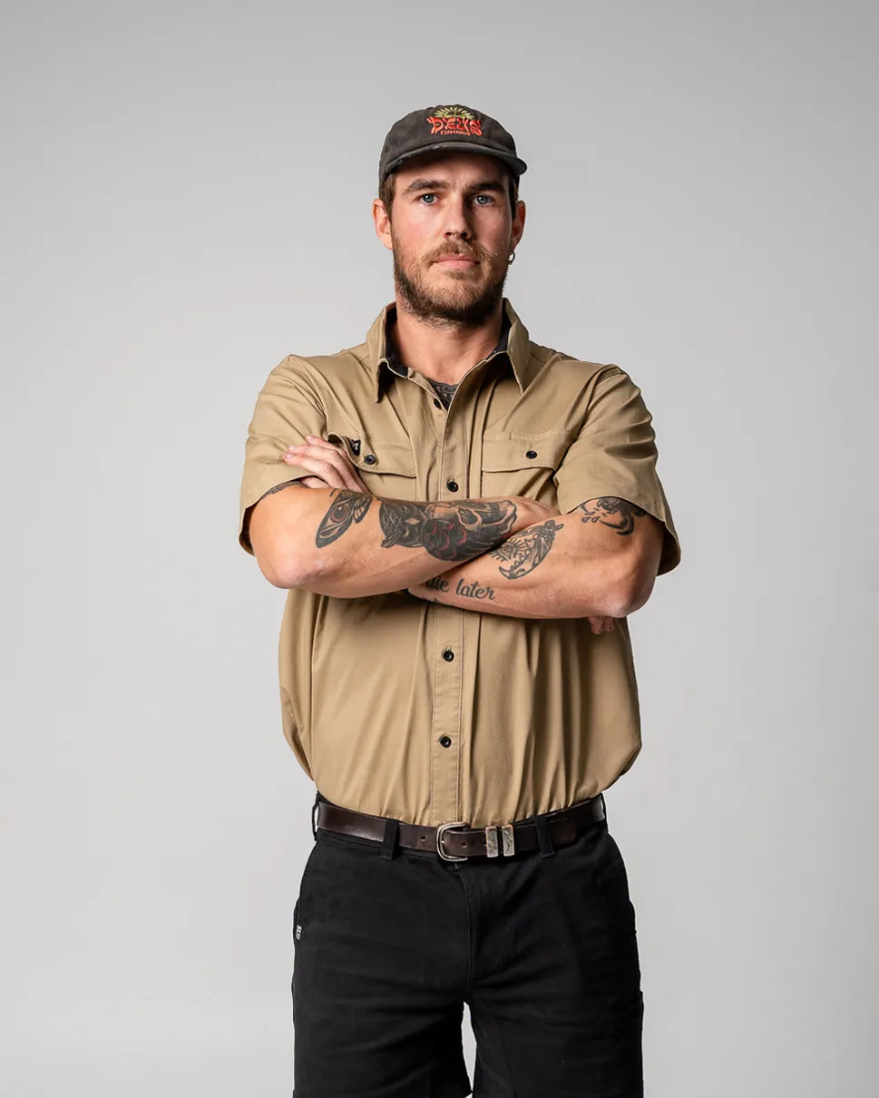Short Sleeve Work Shirt (Khaki)