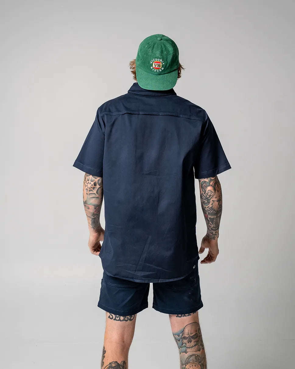 Short Sleeve Work Shirt (Navy)