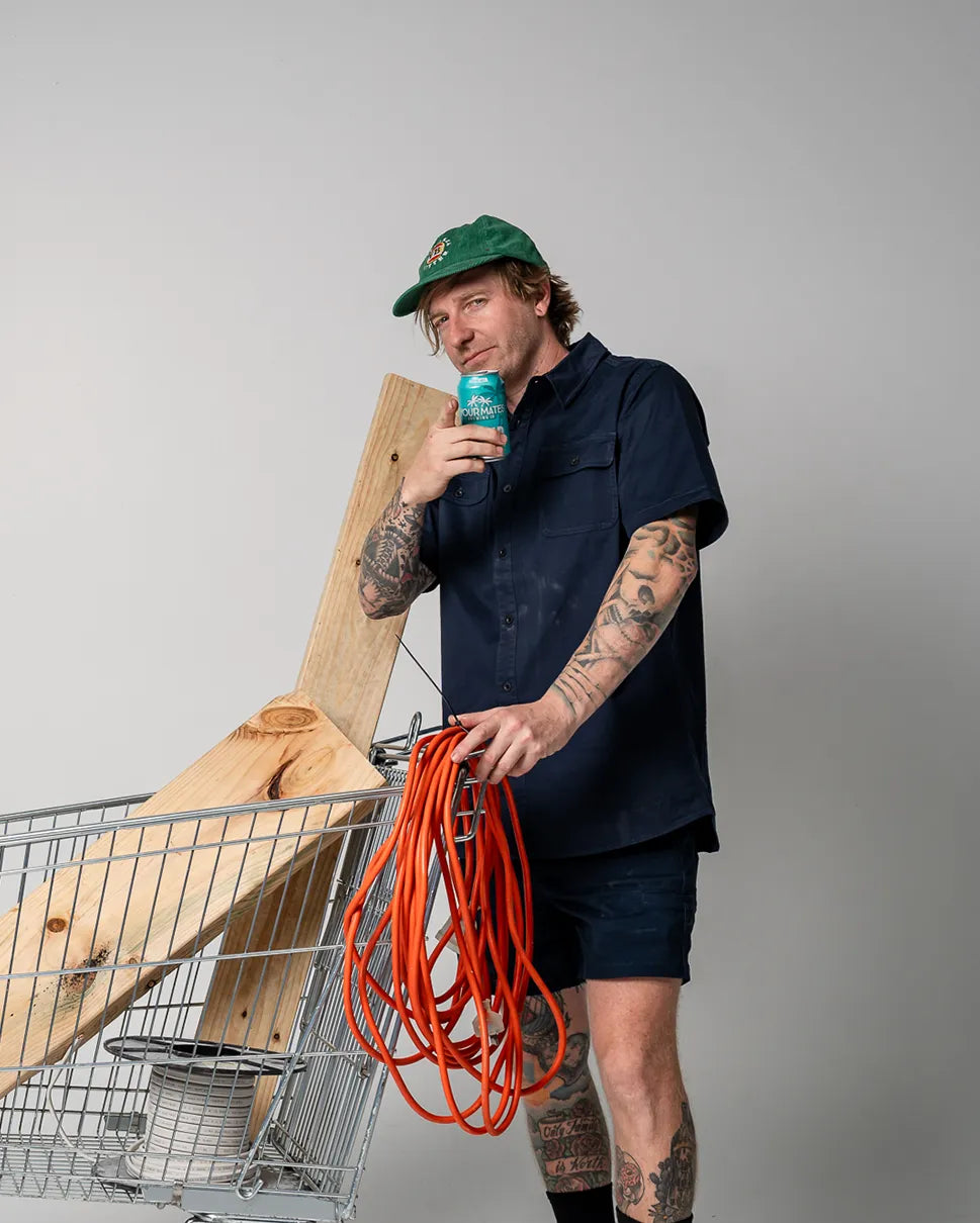 Short Sleeve Work Shirt (Navy)